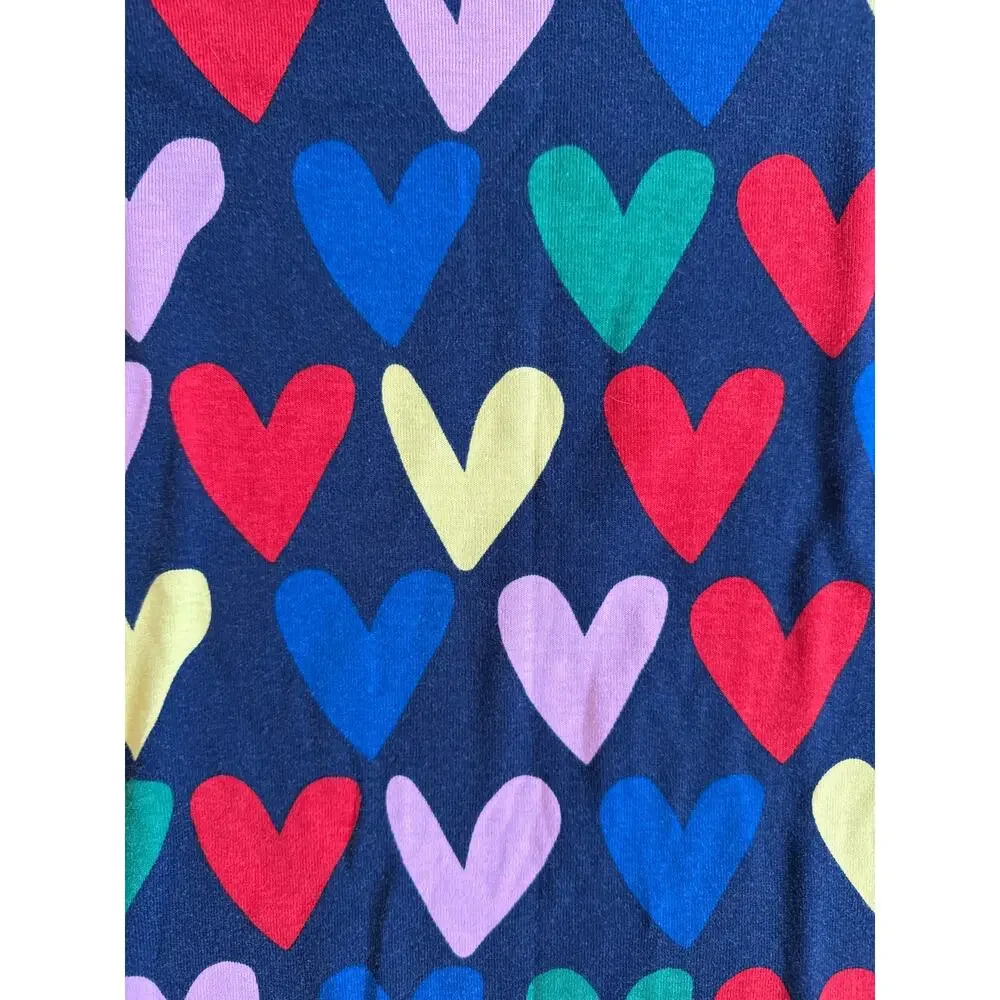 Hanna Andersson Multicolor Hearts Long John Pajama Set Size 14